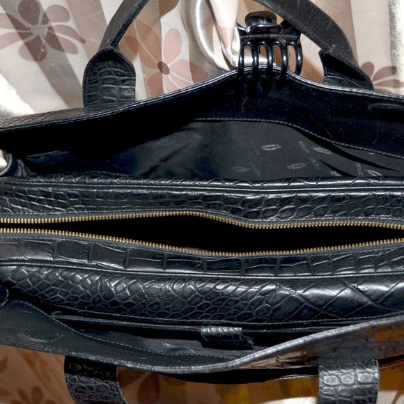 Tuscan Black Leather Briefcase - Picture 4 of 4